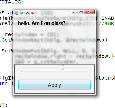 Vista: Glass in C#