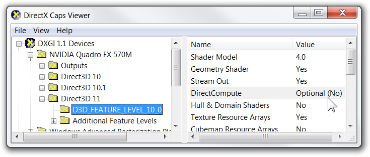 DirectX Caps Viewer