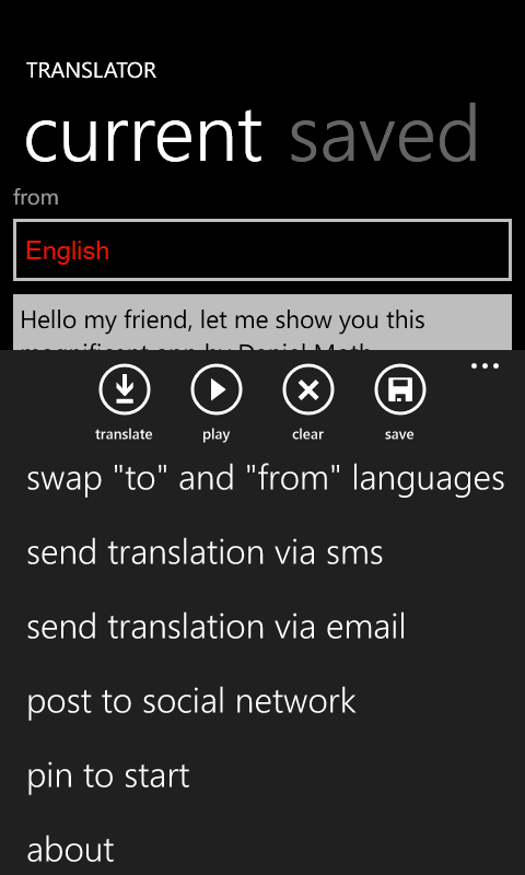 Translator by Moth appBar